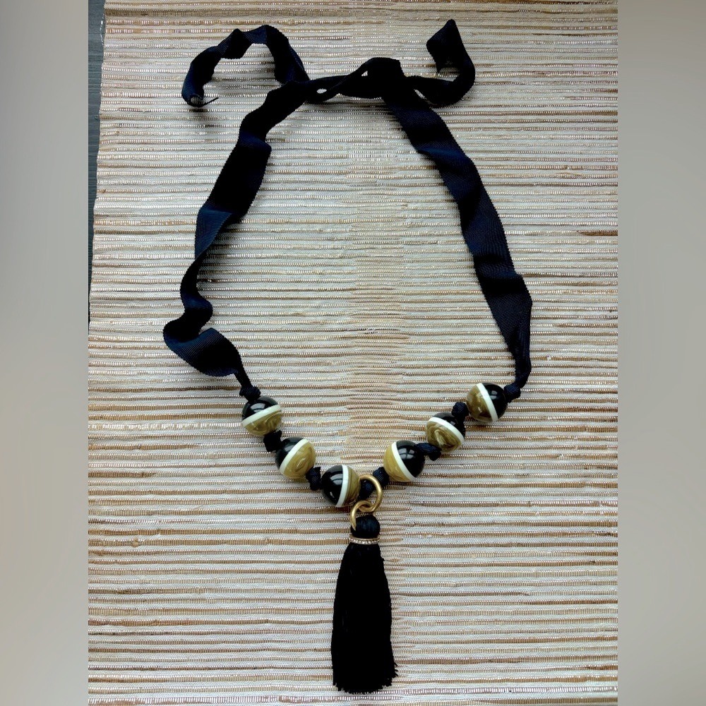 Ann Taylor Bead & Tassle Necklace